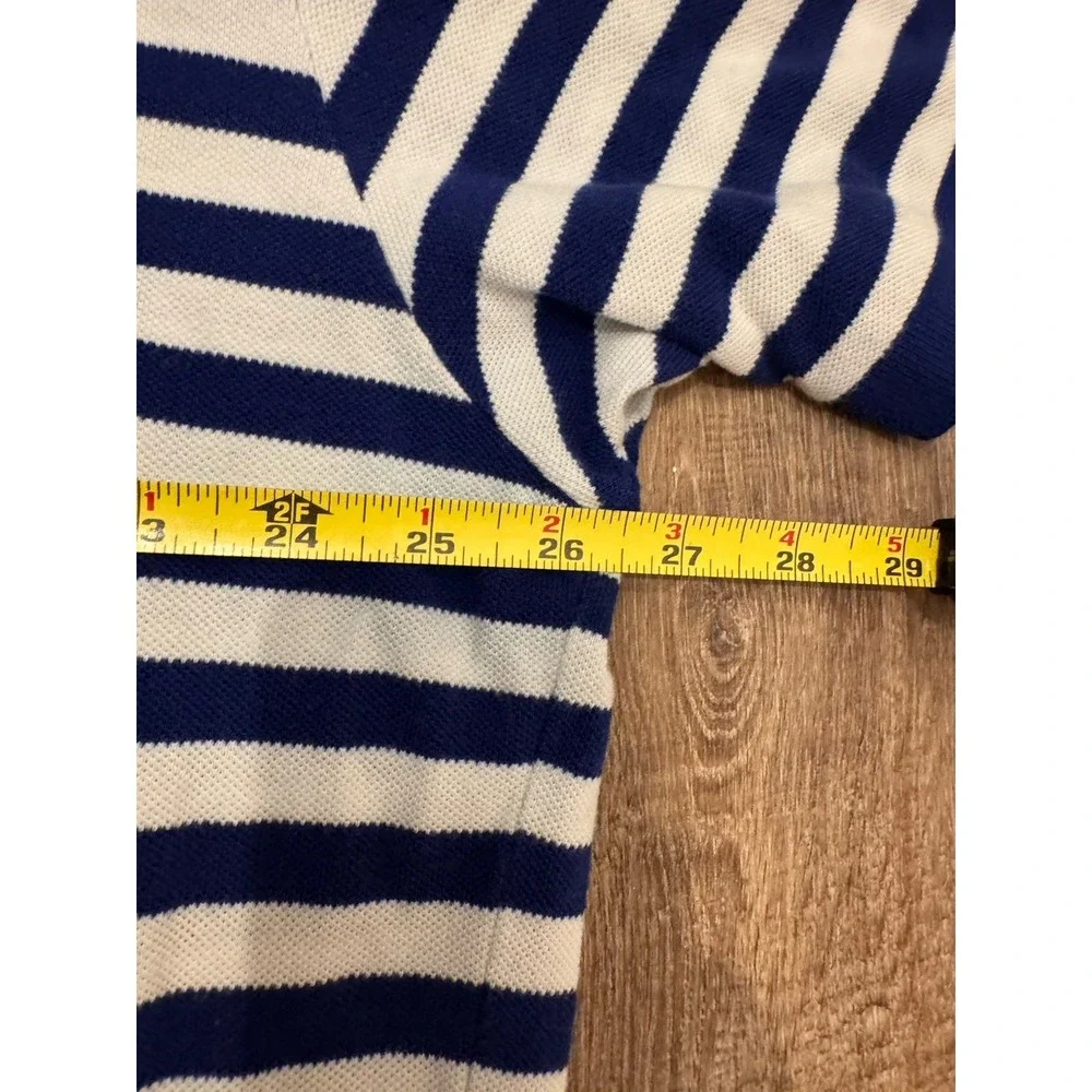 VTG Polo Ralph Lauren Mens Blue White Stripe 2XL Pony Pocket Preppy‎ Casual